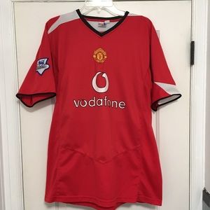 Vintage MANCHESTER UNITED Mens Jersey Red Vodofone